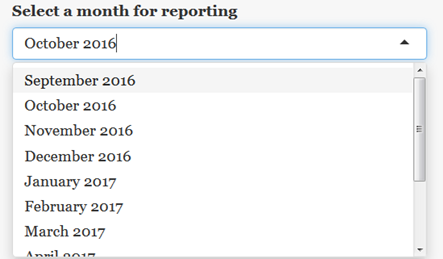 Select reporting period